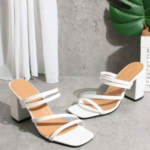US 6.5 Strappy Chunky Mule